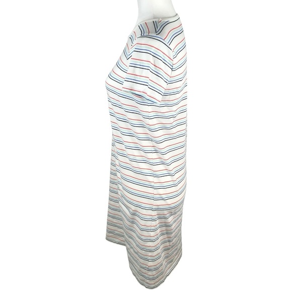 J. Crew White Colorful Striped T Shirt Dress Size XS - Picture 3 of 7